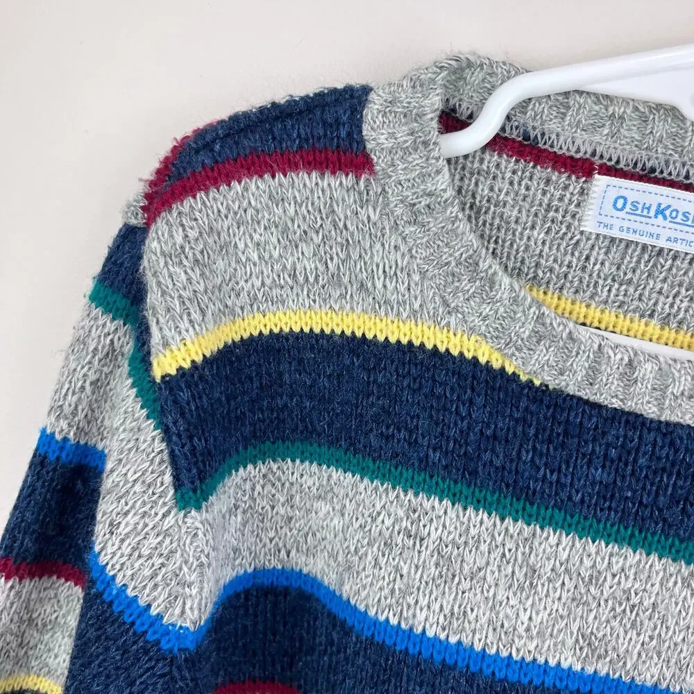 Vintage OshKosh B'gosh Striped Sweater 7 USA